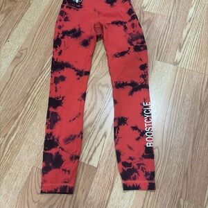 Lululemon Women's 4 Wunder Train High-Rise Tight 25" Tie Dye Carnation Red Black